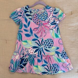 Lilly Pulitzer Pink and Blue Floral Kids Dress